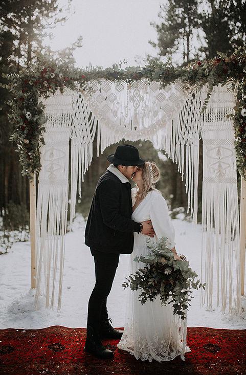 deco de mariage rouge d'hiver