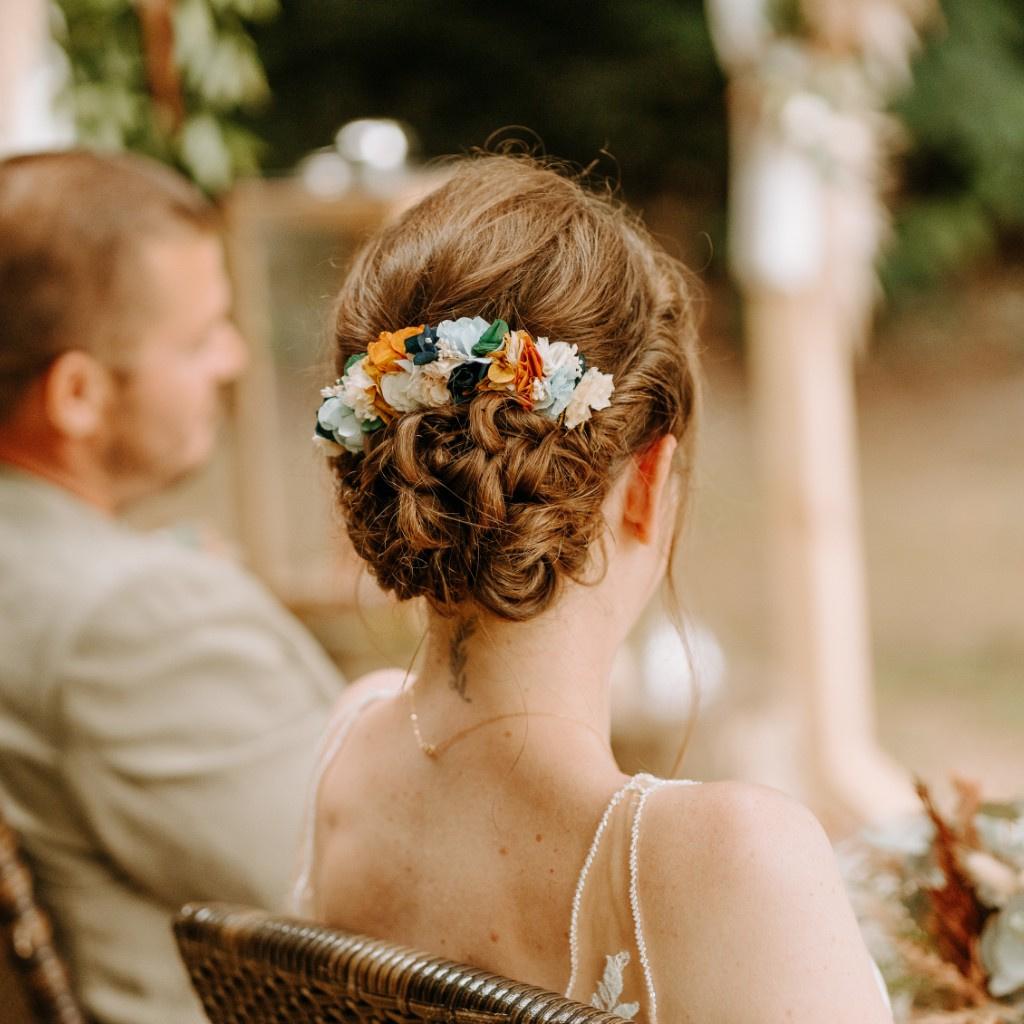 coiffure mariage chignon avec accesoires cheveux pour mariage