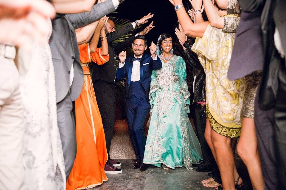 Mariage marocain arrivée des mariés