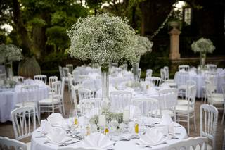 decoration table ronde mariage champetre exterieur