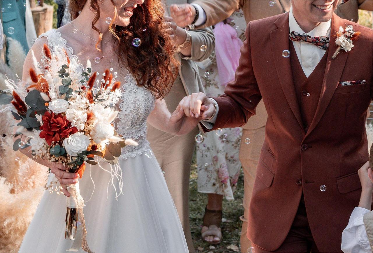 bouquet de mariée mariage terracotta