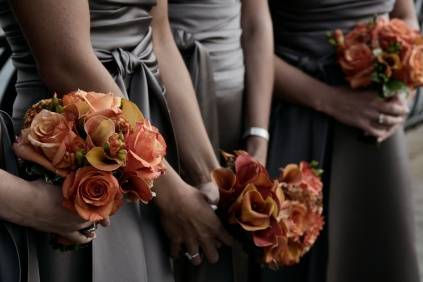 Mariage en marron et orange