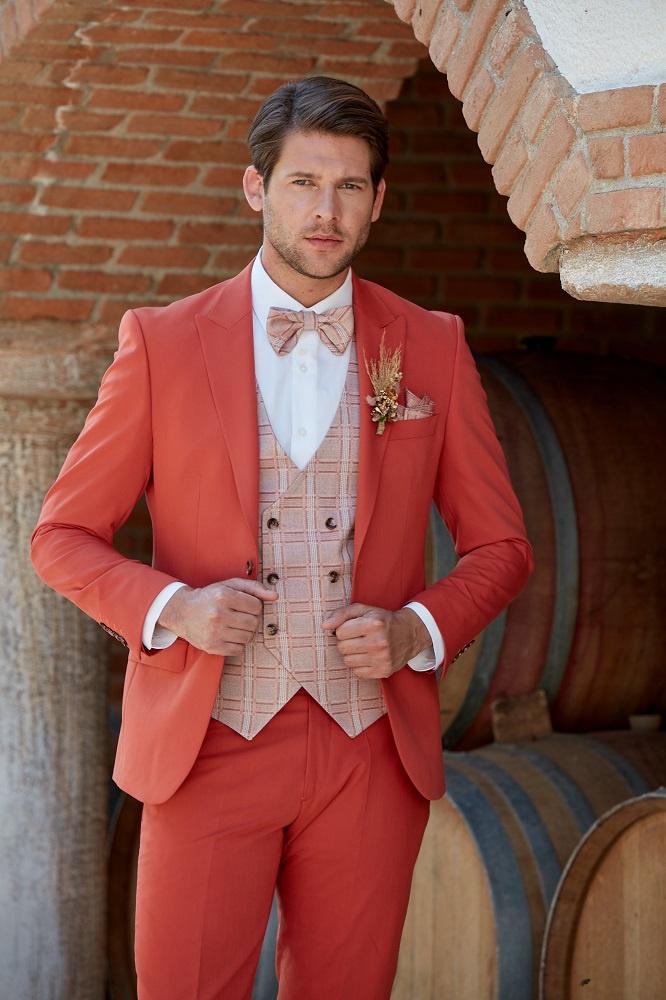 costume de mariage rouge pas cher