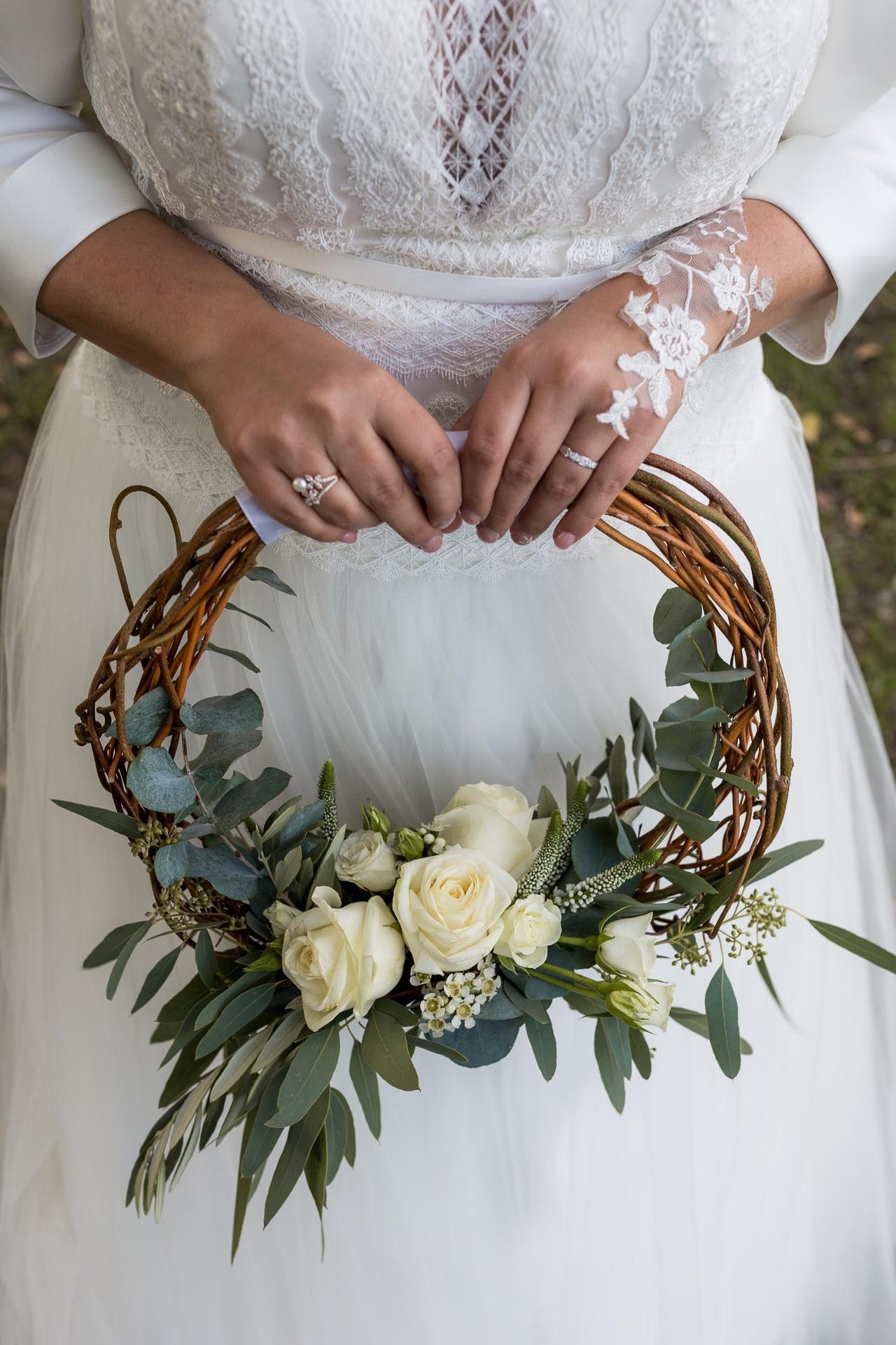 bouquet mariée original sac à main