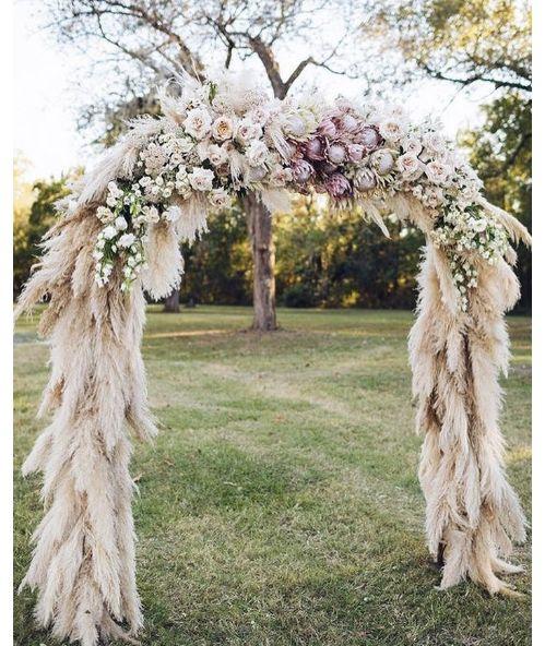 Herbe de la pampa façons de lintégrer au décor de votre mariage