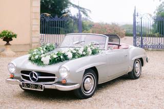 capot fleur voiture mariage