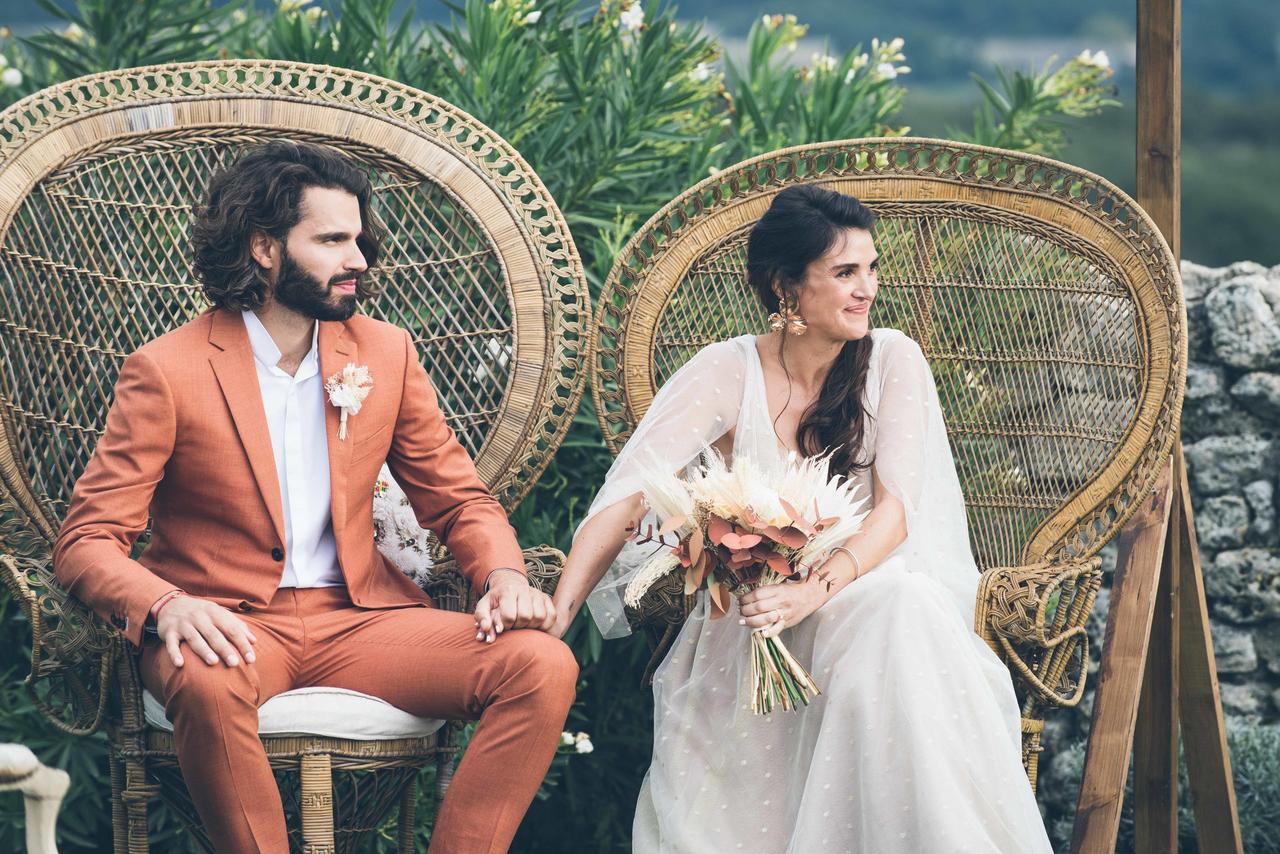 mariés mariage terracotta