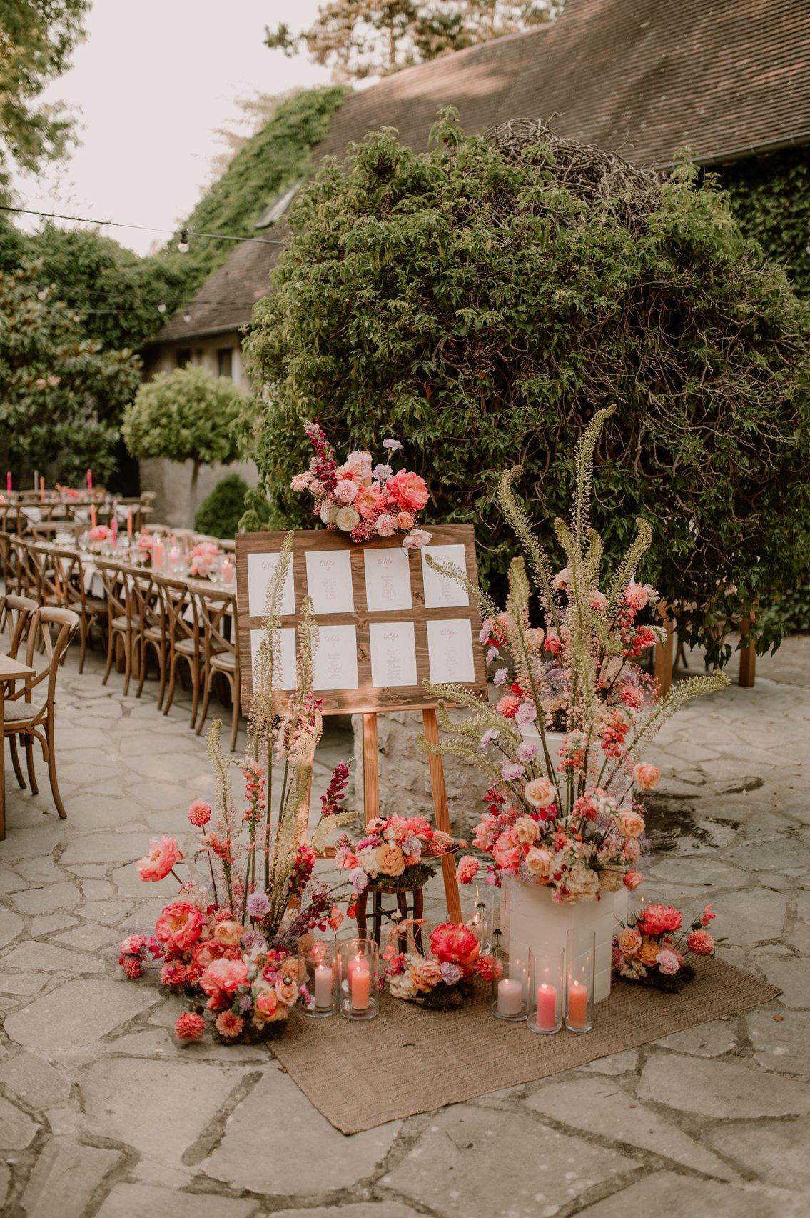 plan de table mariage pour mariage champêtre