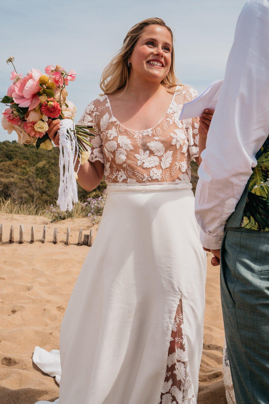 robe de mariee plage broderie