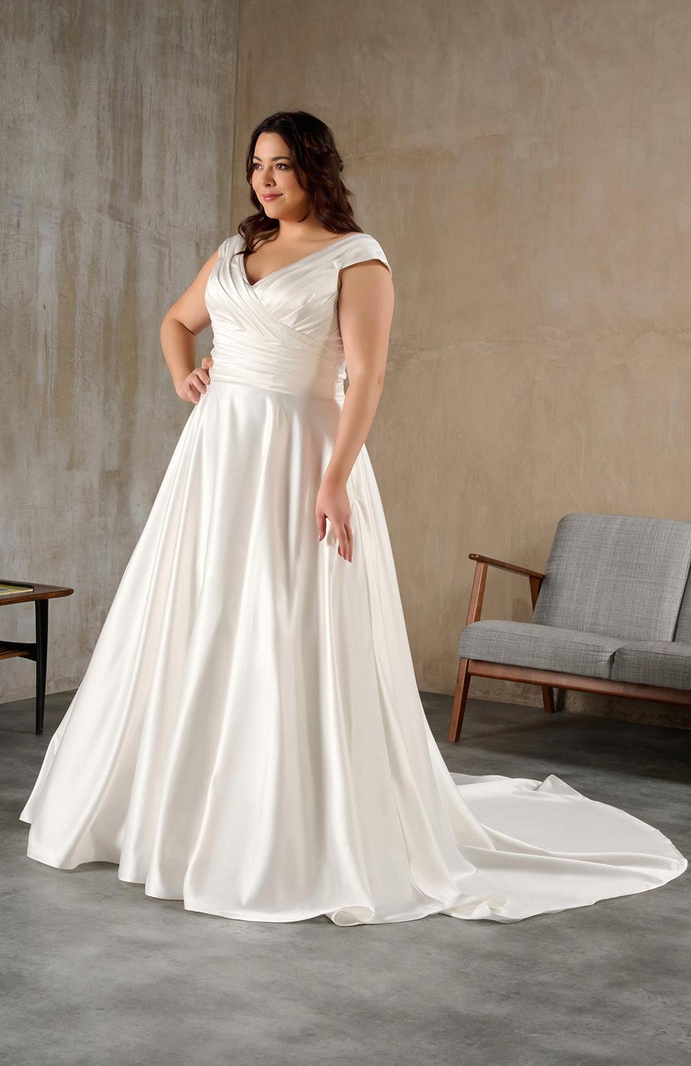 robe de mariée a-line femme ronde grande taille