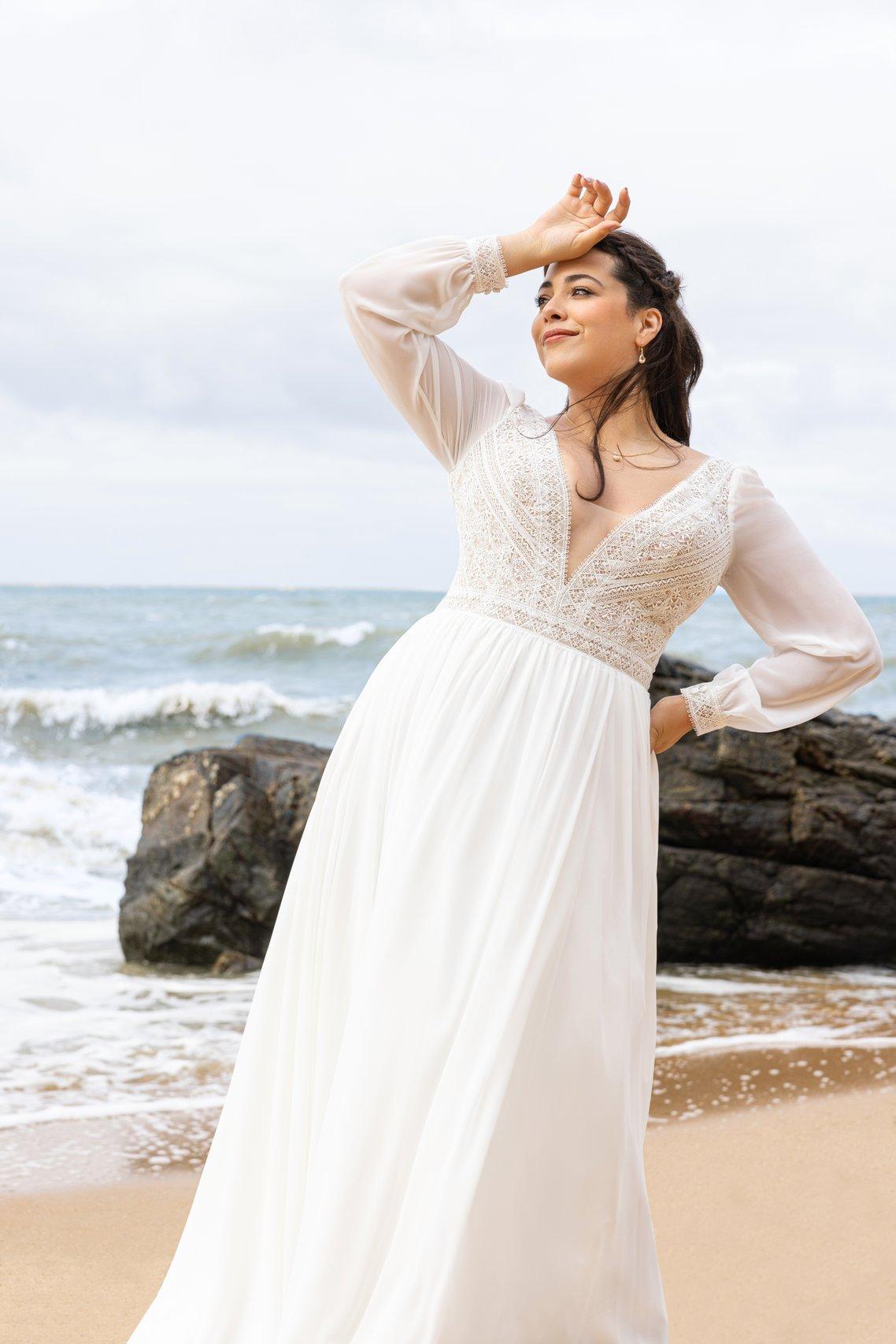 robe de mariée boheme femme ronde grande taille