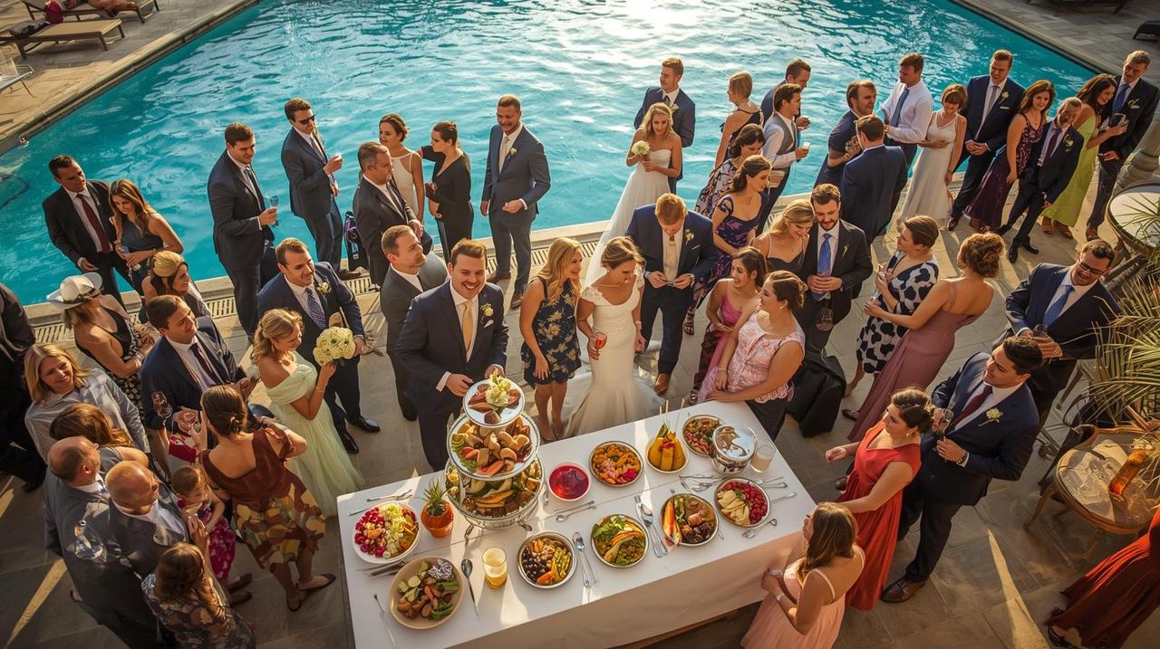 repas de mariage cocktail buffet debout