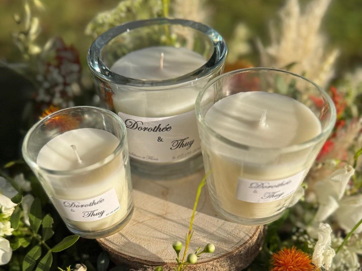 cadeaux originaux mariage invités bougies parfumees