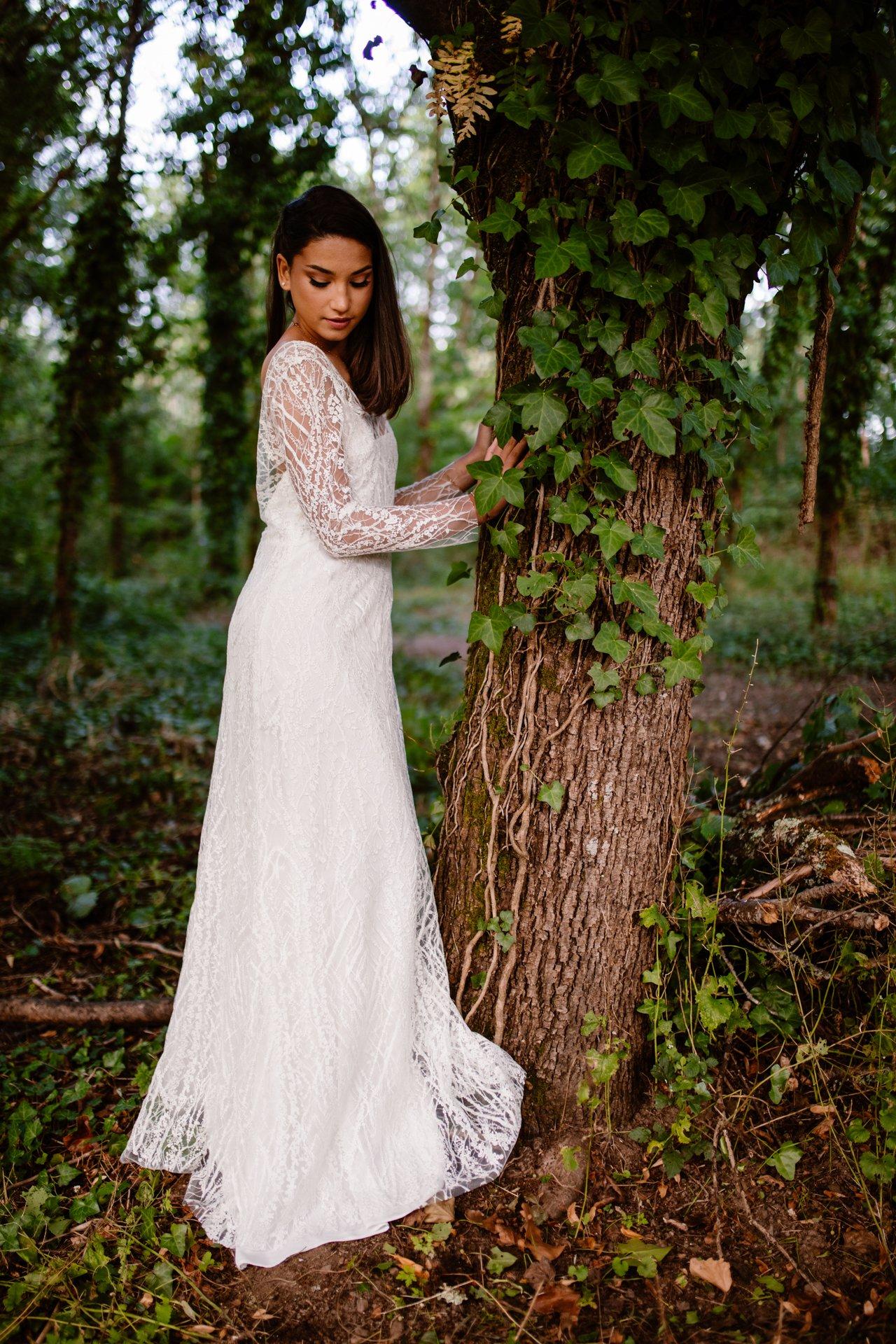 mariee automne robe de mariee dentelle