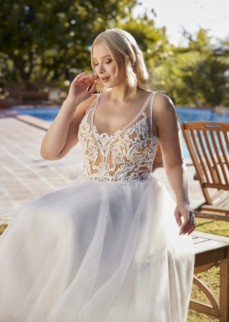 robe de mariée a-line femme ronde grande taille