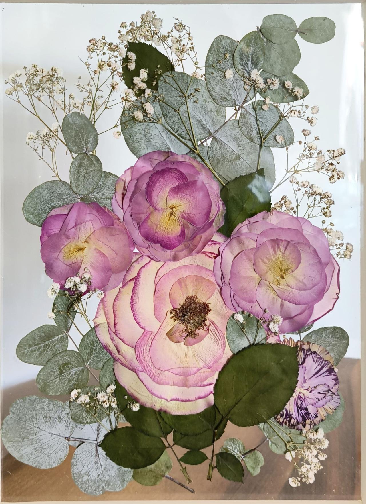 encadrer son bouquet de mariée, cadre avec bouquet de mariée séché