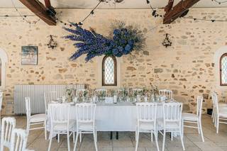 décoration de plafond pour mariage fleurie