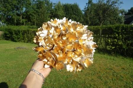 Tutoriel pour bouquet rond en fleur de papier crépon