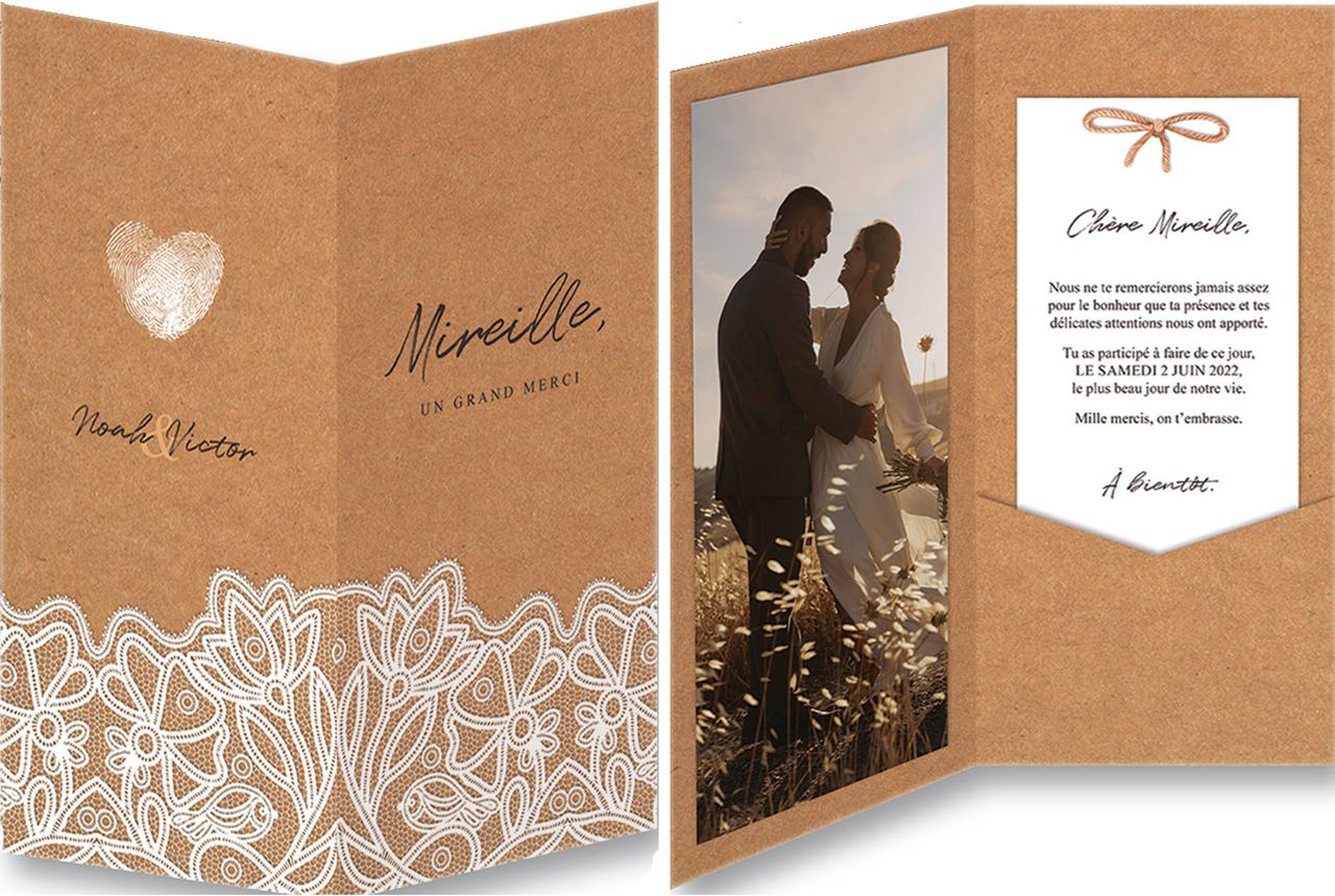 phrases remerciement mariage personnalise