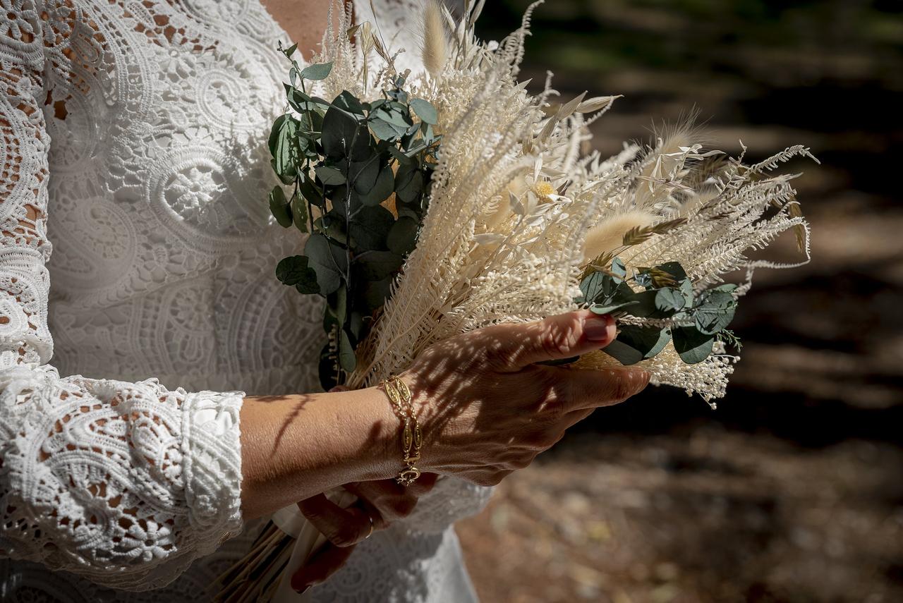 bouquet mariée original fleurs sechees