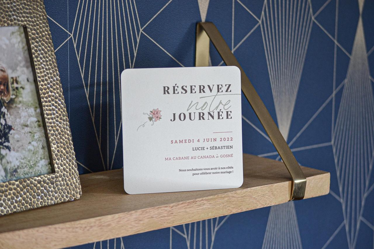 faire part mariage réservez notre journée save the date