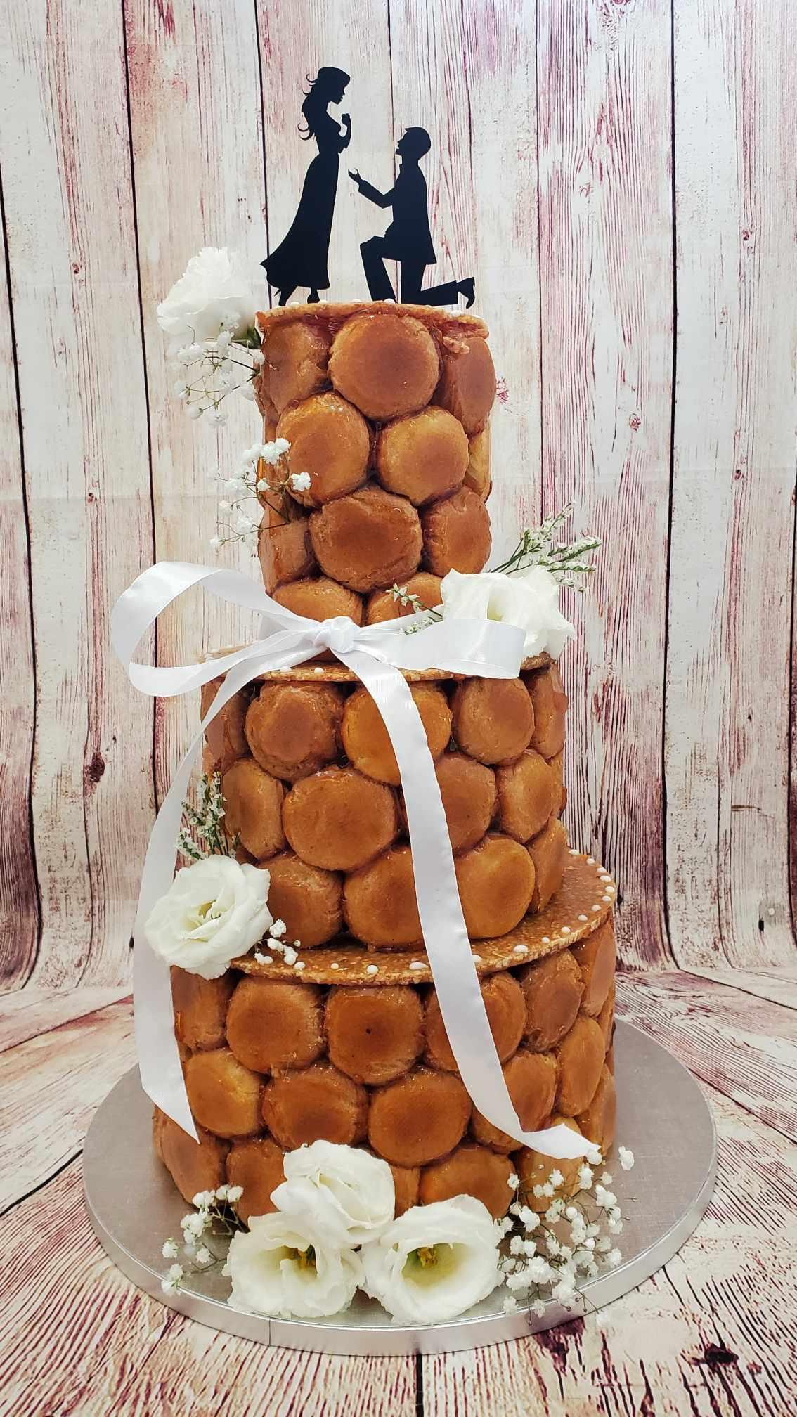annonce fiançailles gateau piece montee