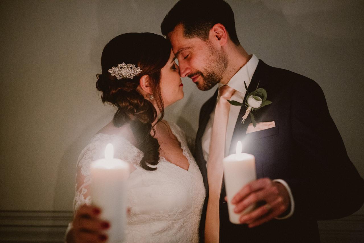mariage ceremonie laique de nuit bougie