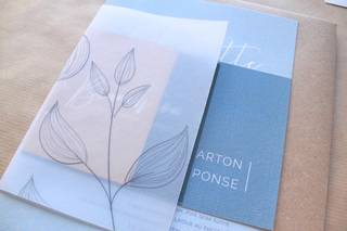 Faire-part de mariage avec papier calque