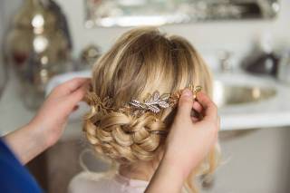 coiffure mariage bohème couronne de tresses