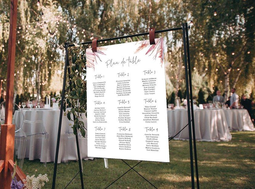 plan de table mariage