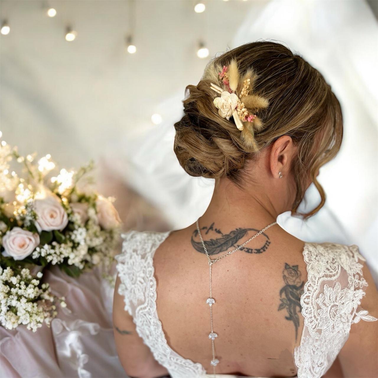 chignon bas mariage style robe de mariee