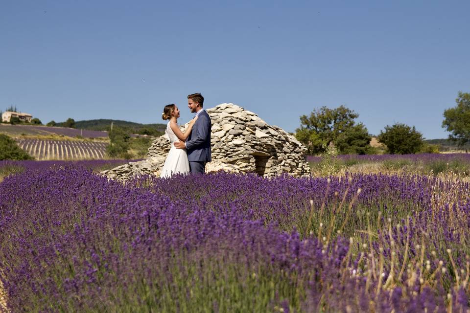 mariage plein air lavande