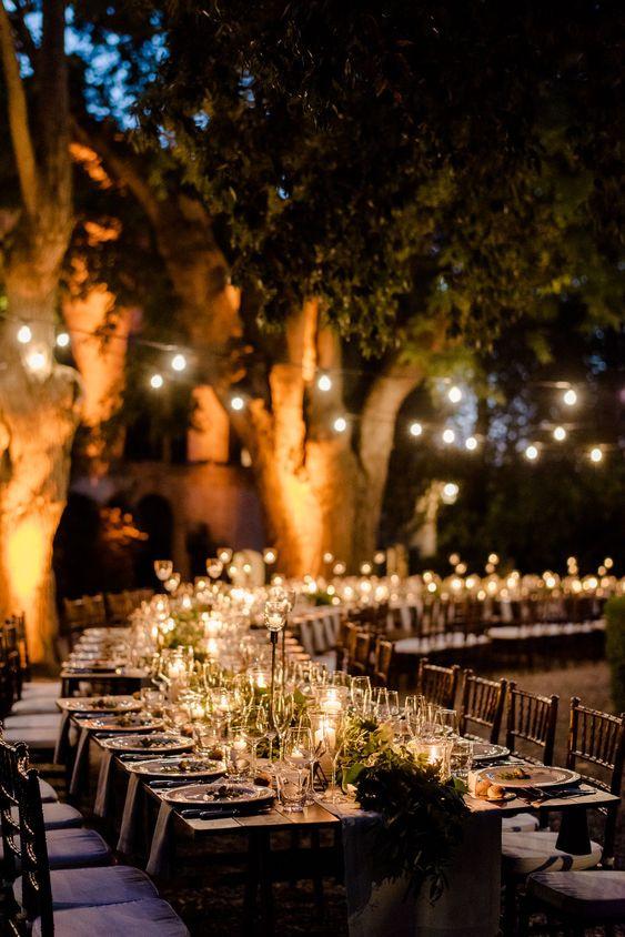 lumière mariage boougie decoration table de mariage