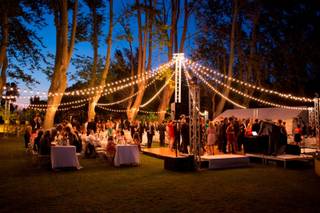 guirlande lumineuse mariage en exterieur