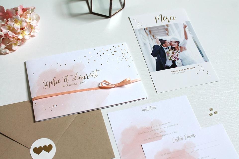 Les 40 plus beaux faire-part de mariage chics pour annoncer votre union