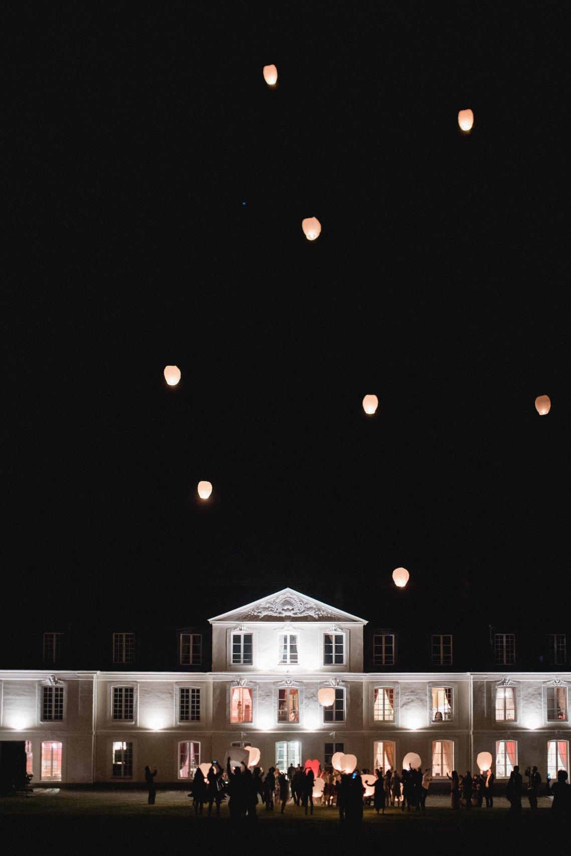 lumière mariage lacher de lanternes