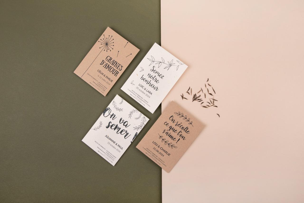 cadeaux originaux mariage invités graines à semer