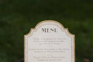 menu mariage présentation originale