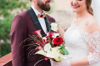 smoking de mariage couleur lie de vin