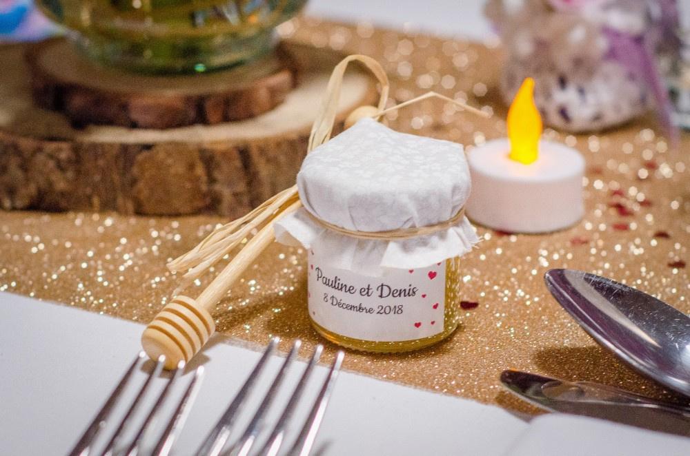 cadeaux originaux gourmands mariage invités pot de miel