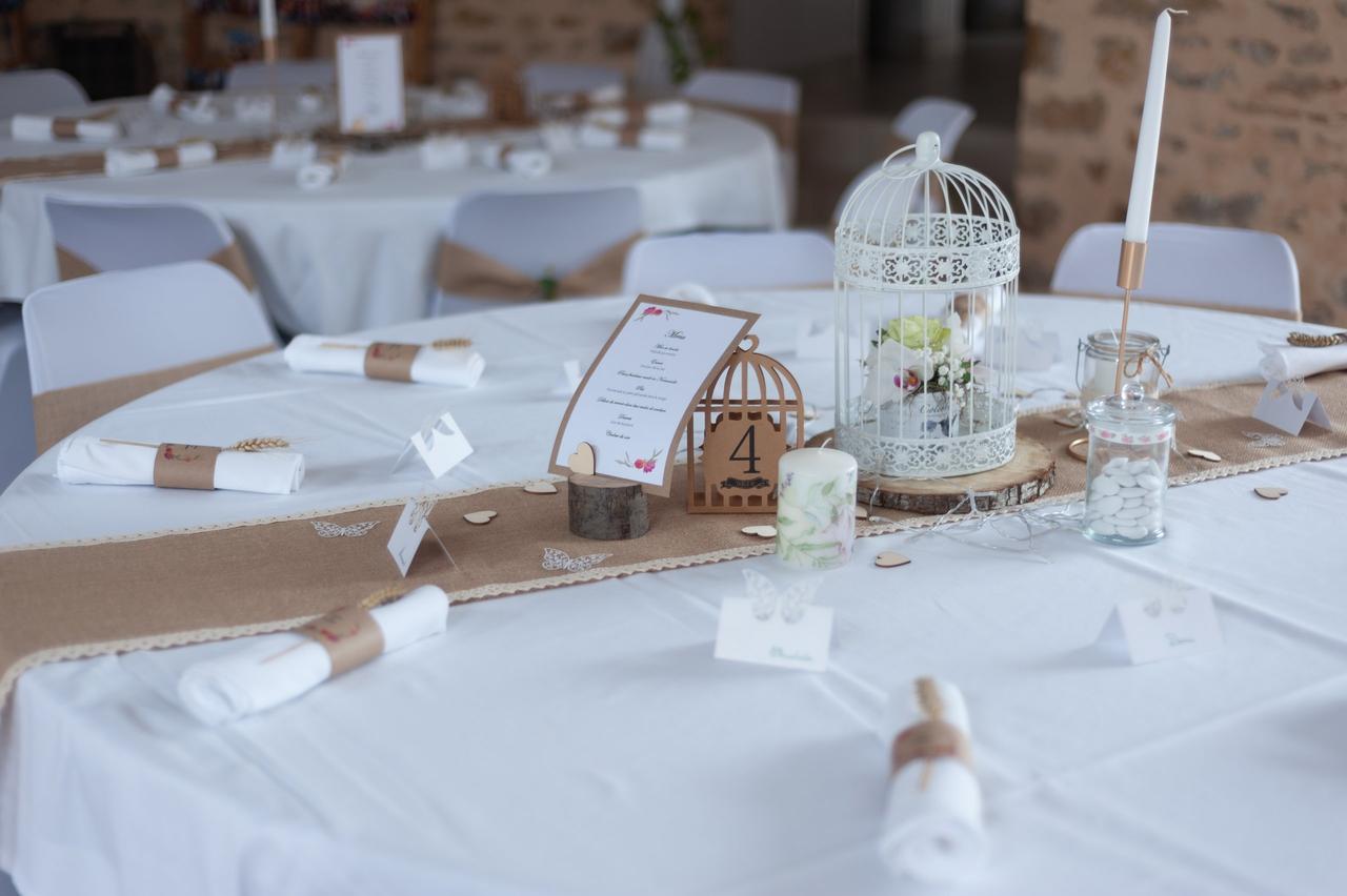 decoration table ronde mariage minimaliste