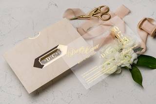 Faire-part de mariage avec papier calque