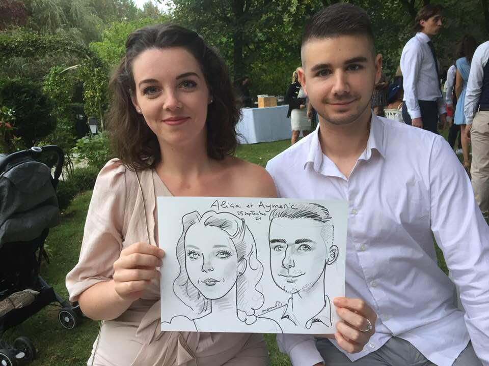 live painting animation mariage  caricature