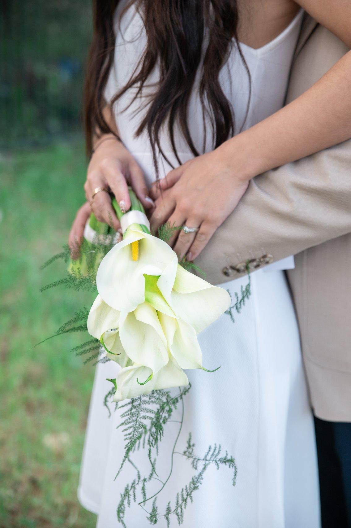 bouquet mariée original cascade