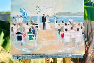 live painting animation mariage