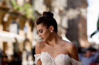 robe de mariée fleurie dentelle bustier
