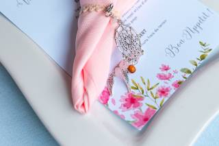 Pliage serviette mariage romantique