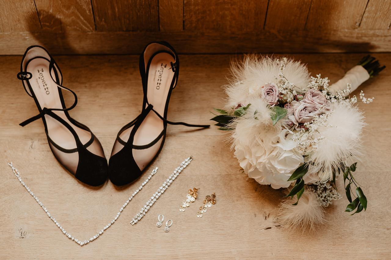 chaussure de mariage femme noir chic