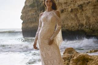 robe de mariée simple en dentelle