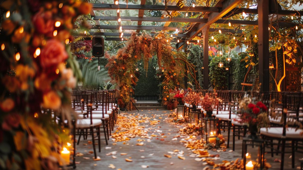 mariage automne allee de ceremonie
